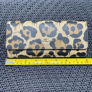 Coach Leopard Snap Closure Wallet